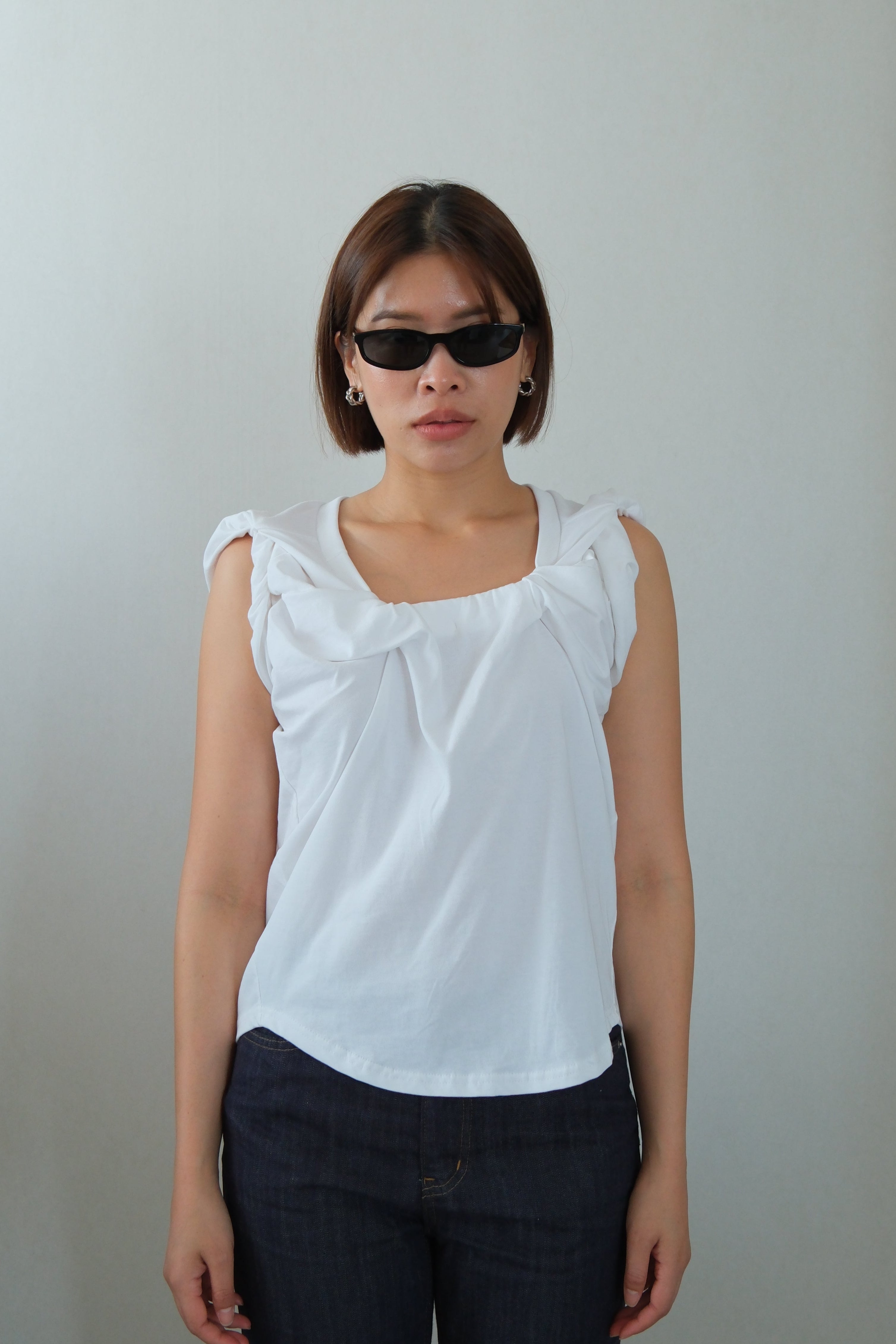 Morrow 2-Way Rolled Sleeve Top