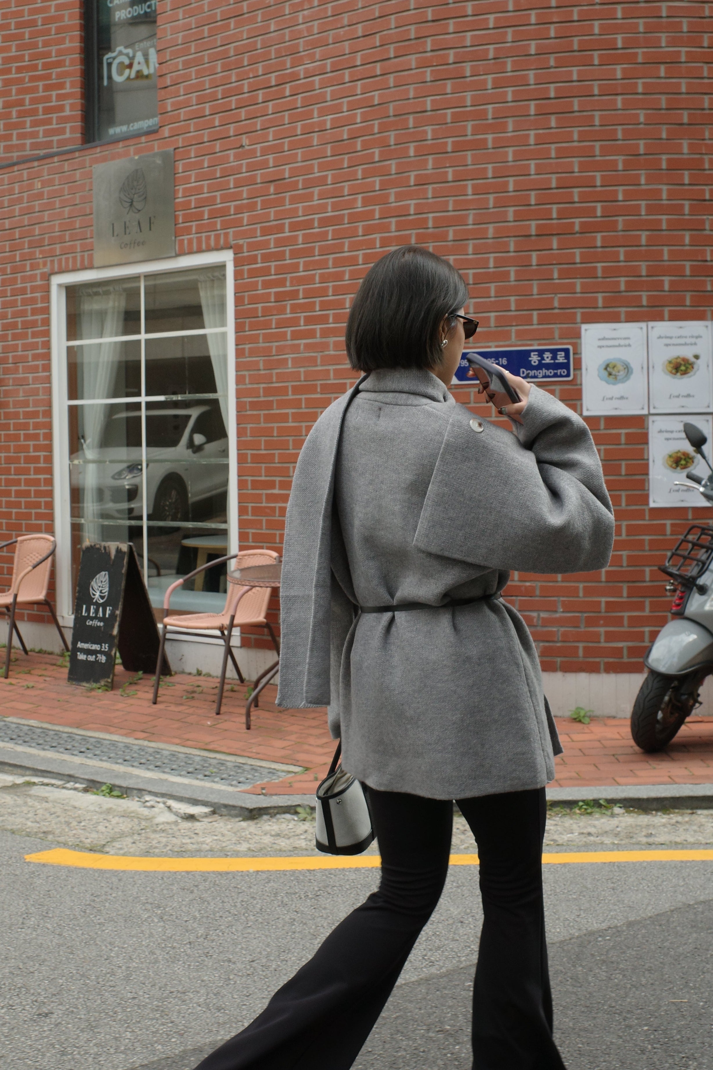 Marlo Scarf detail wrap cardigan