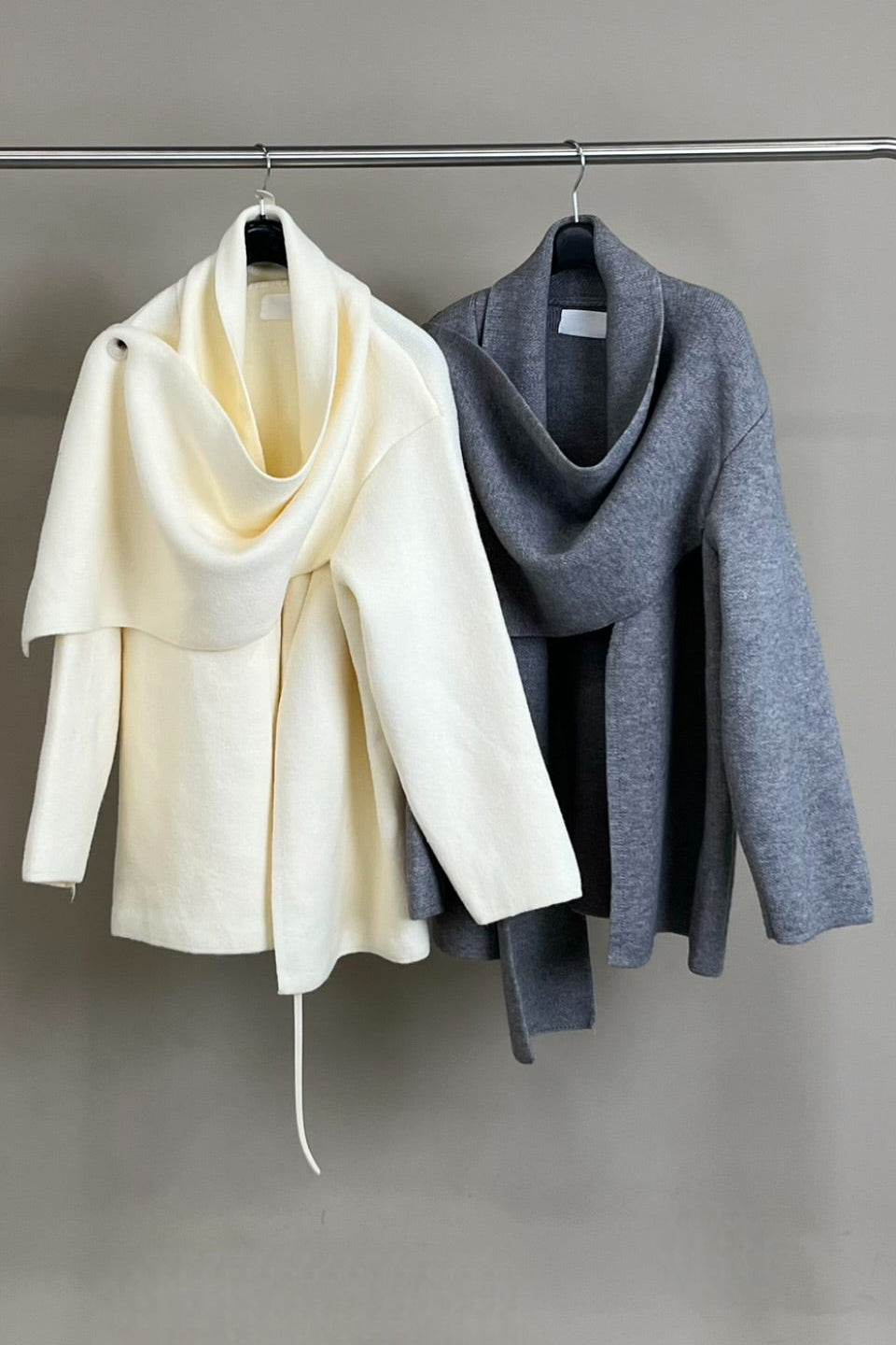 Marlo Scarf detail wrap cardigan