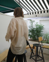 lightweight soft organza oversized shirt