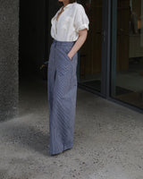 highrise stripe wide pants