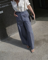 highrise stripe wide pants