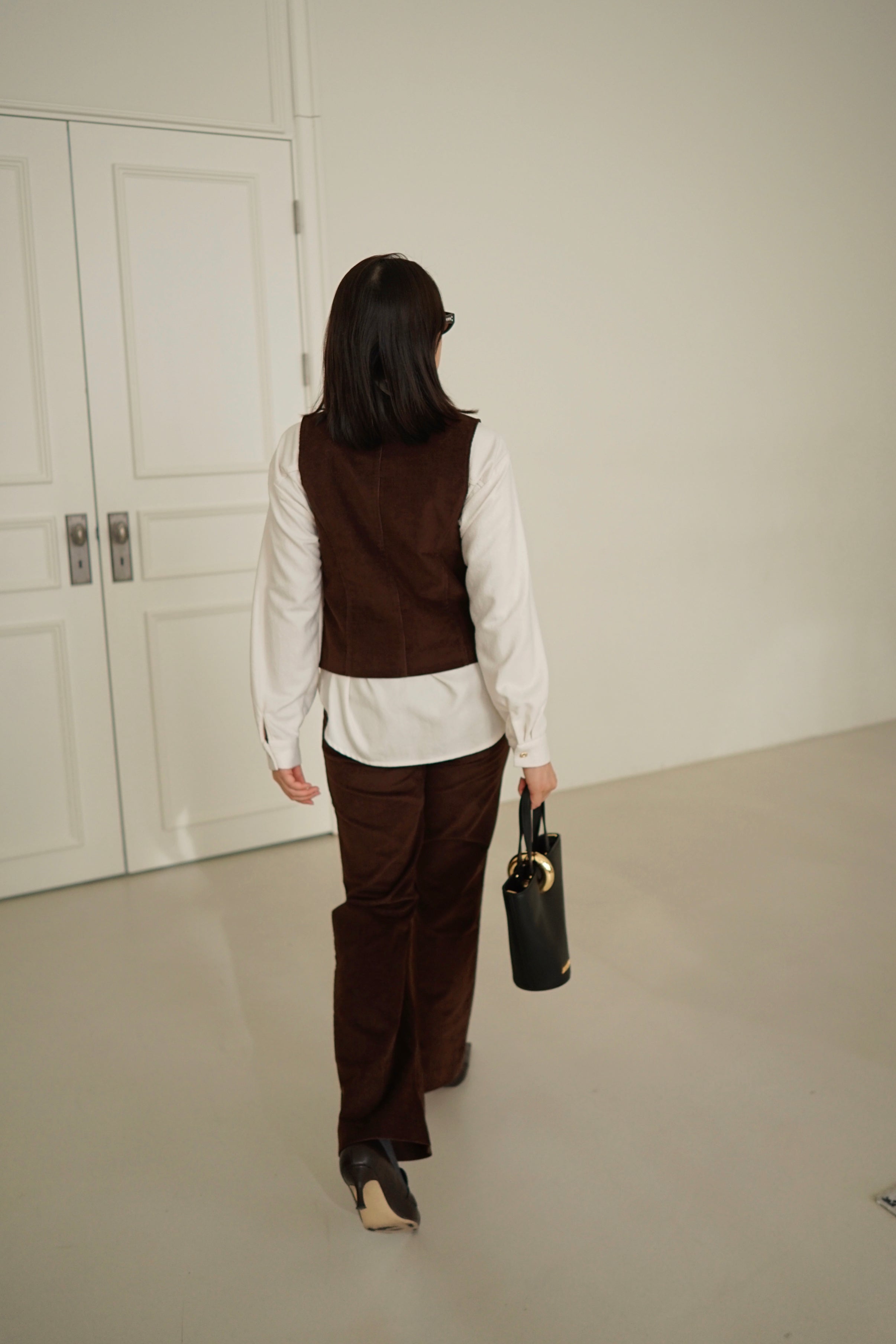 corduroy v neck vest