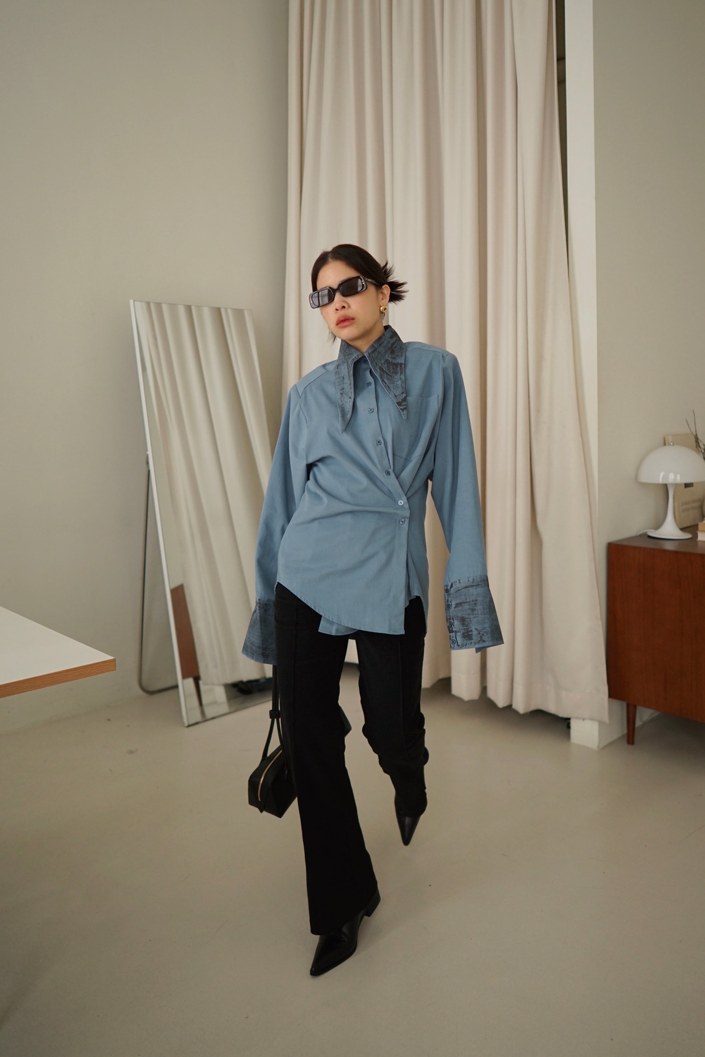 high rise corduroy flared pants