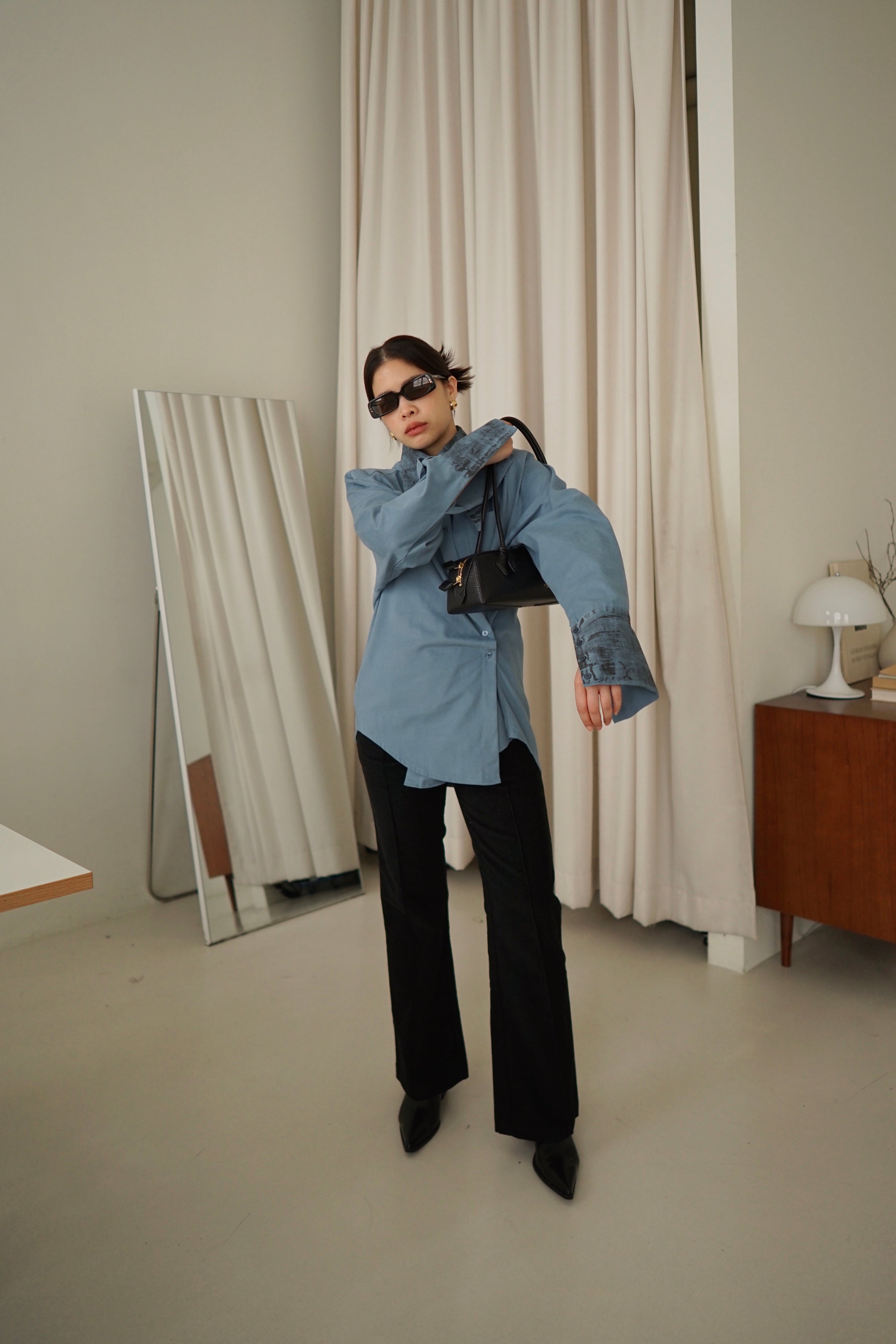 high rise corduroy flared pants