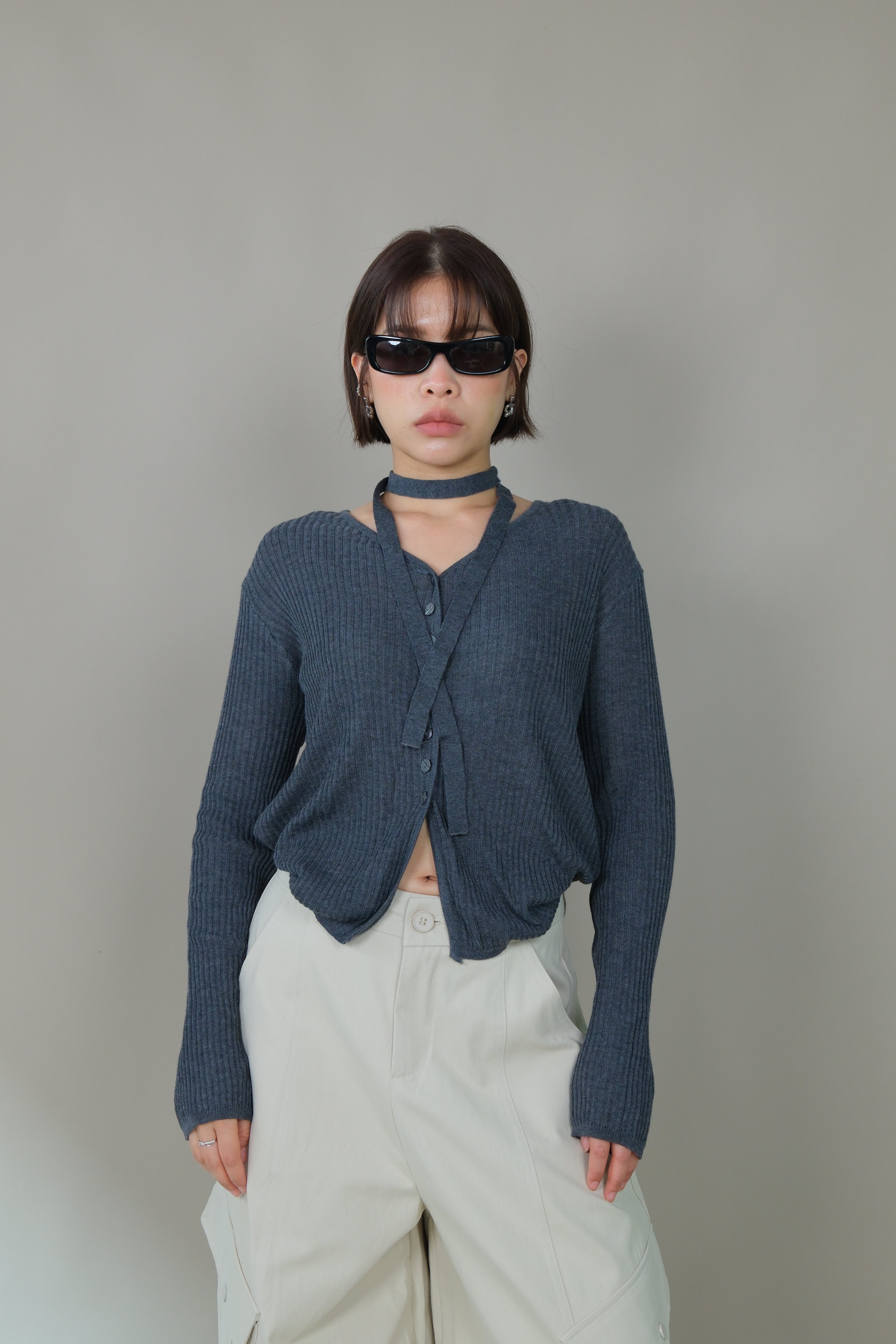 v neck summer knit cardigan