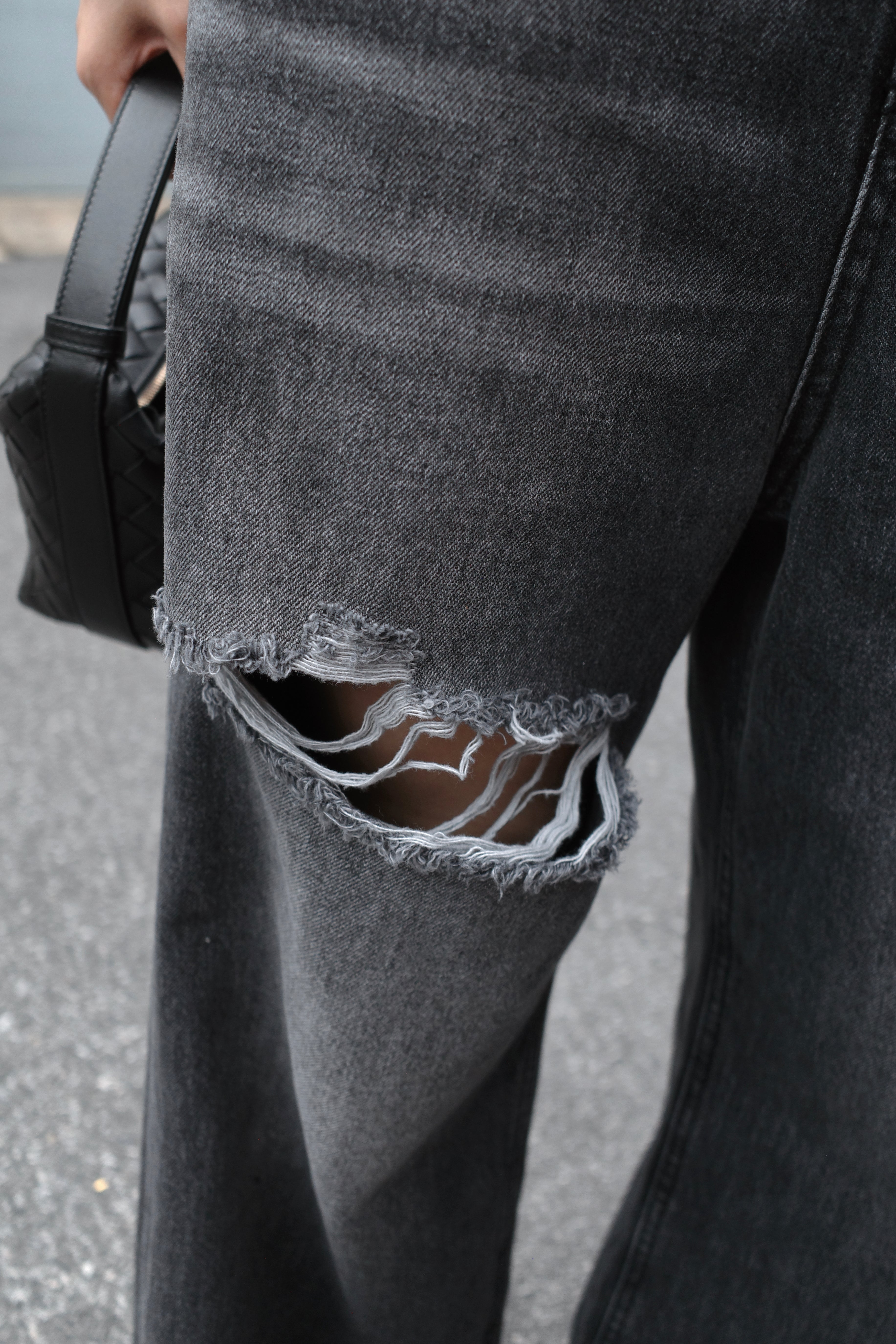 Ayla distressed wide-leg jeans