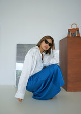 shasha satin maxi skirt