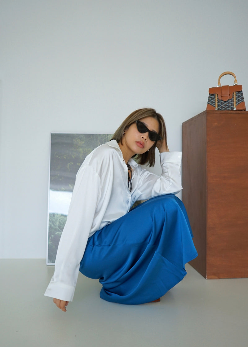 shasha satin maxi skirt
