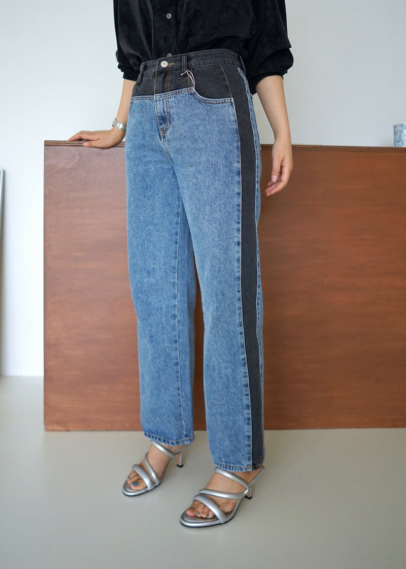 2 tone slim jeans