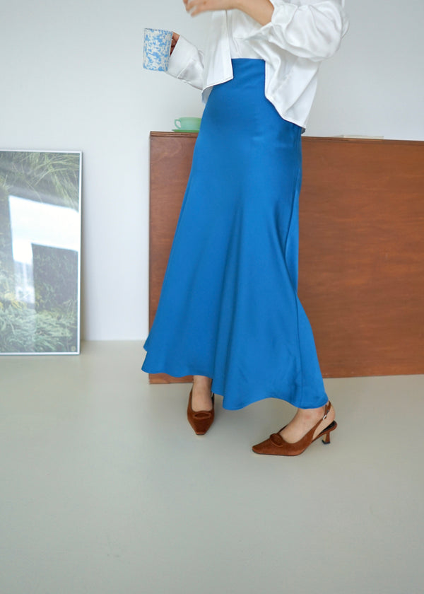 shasha satin maxi skirt