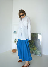 wide stripe oversized shirt