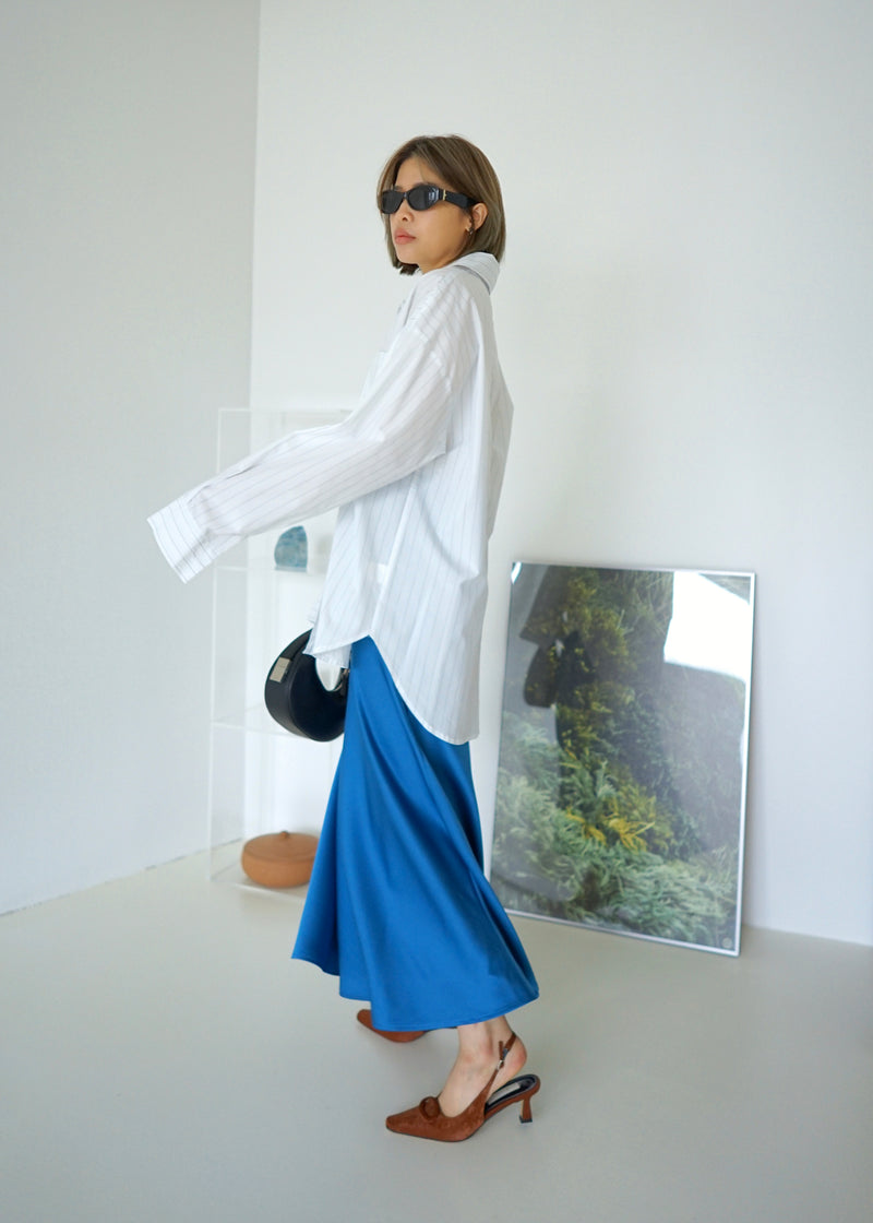 shasha satin maxi skirt
