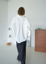 pleated waist oversized shirt
