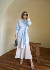 tie front oversized shirt