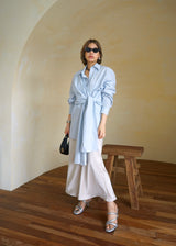 tie front oversized shirt