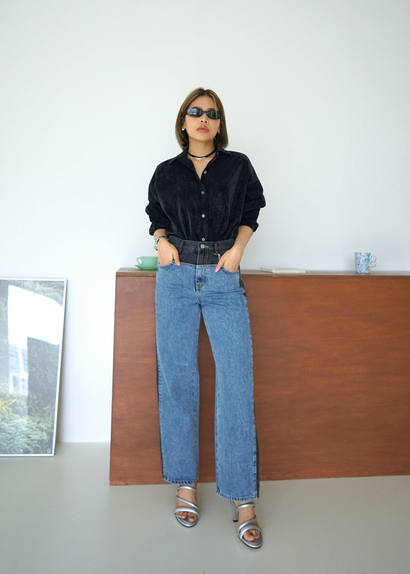 2 tone slim jeans