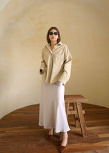 shasha satin maxi skirt