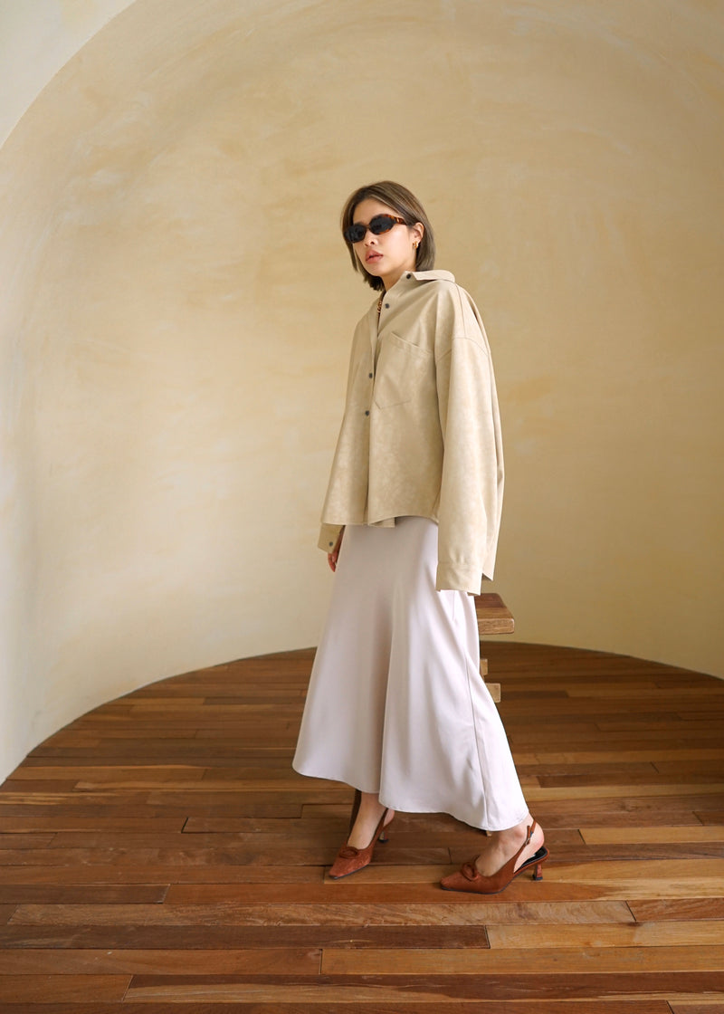 shasha satin maxi skirt