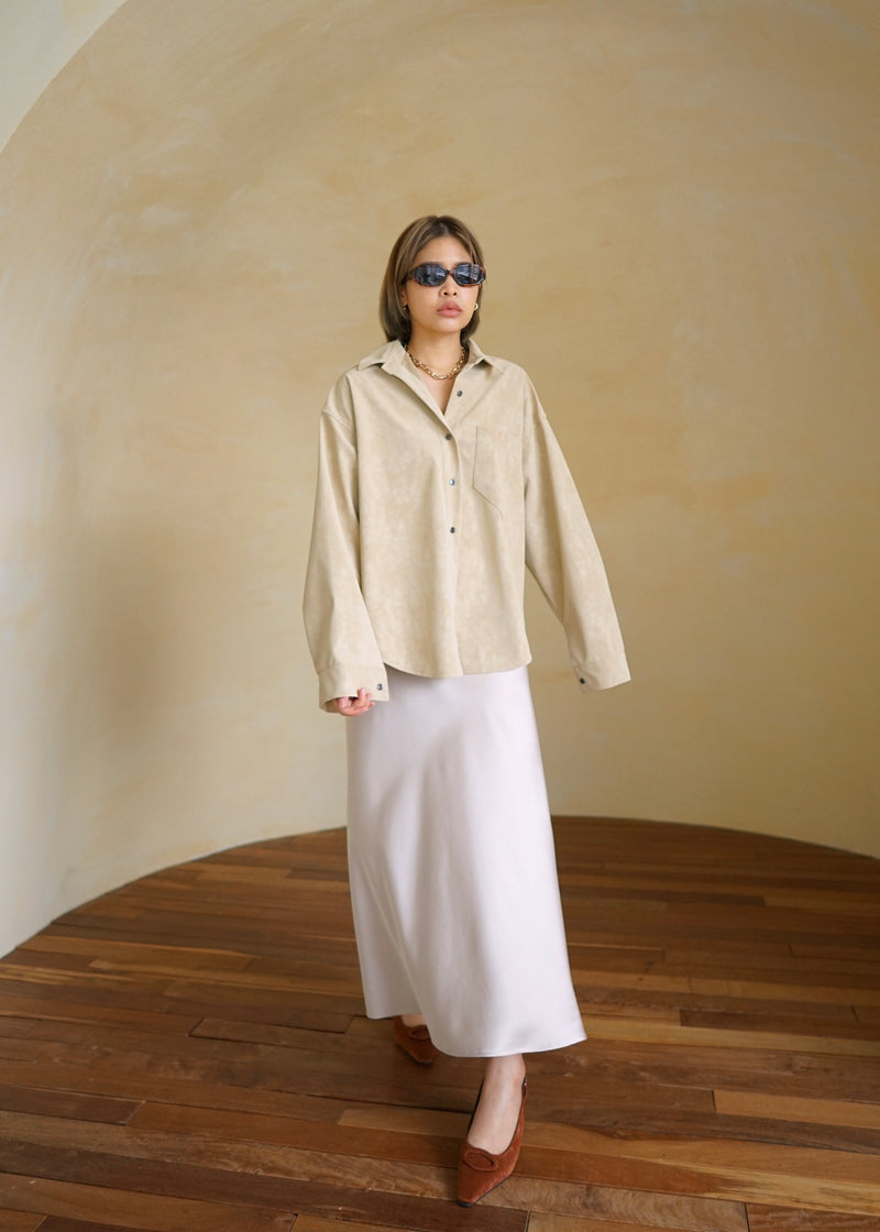 shasha satin maxi skirt