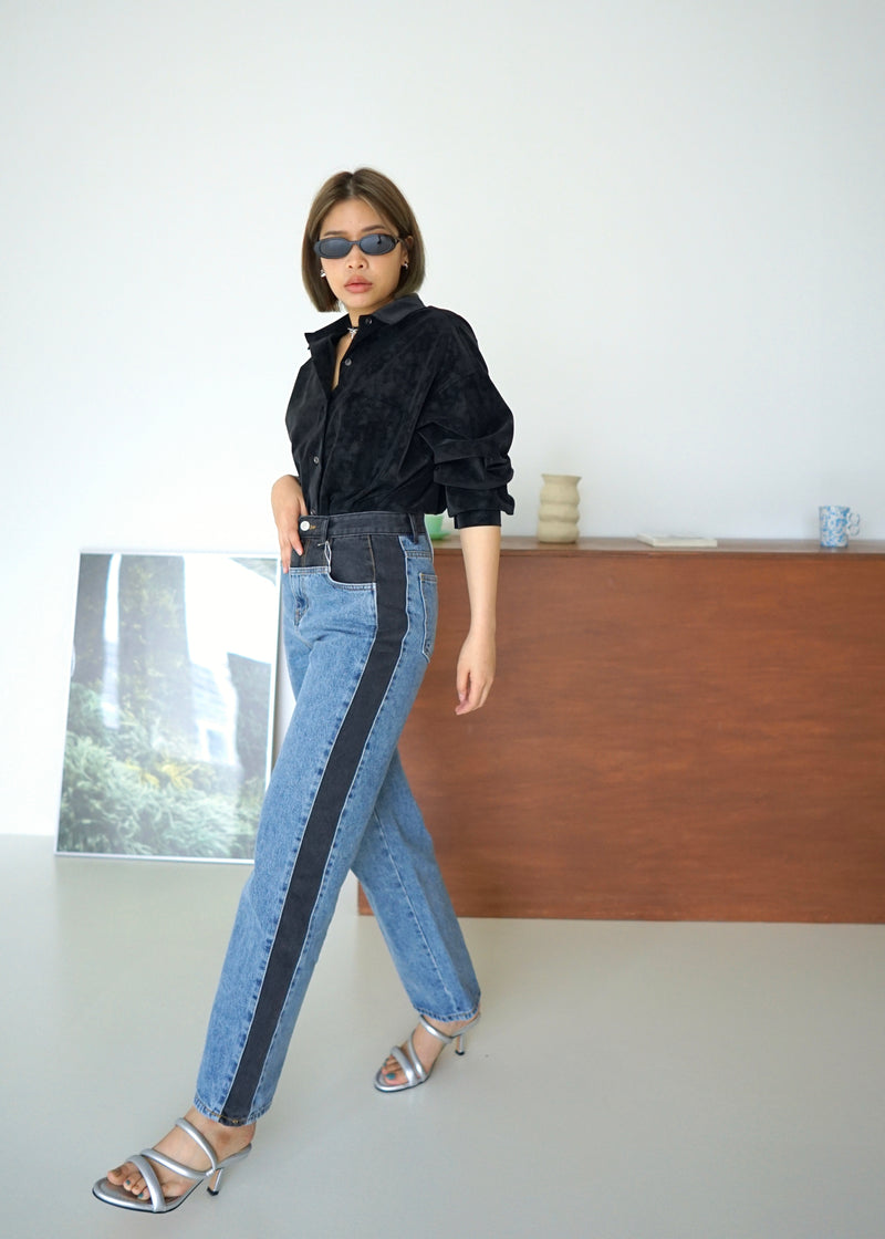 2 tone slim jeans