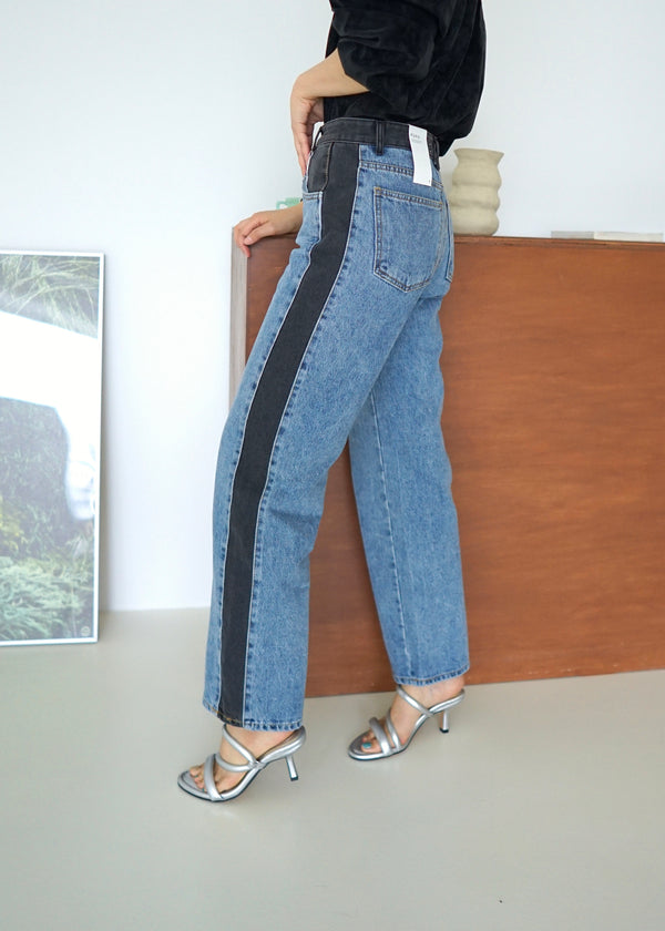 2 tone slim jeans