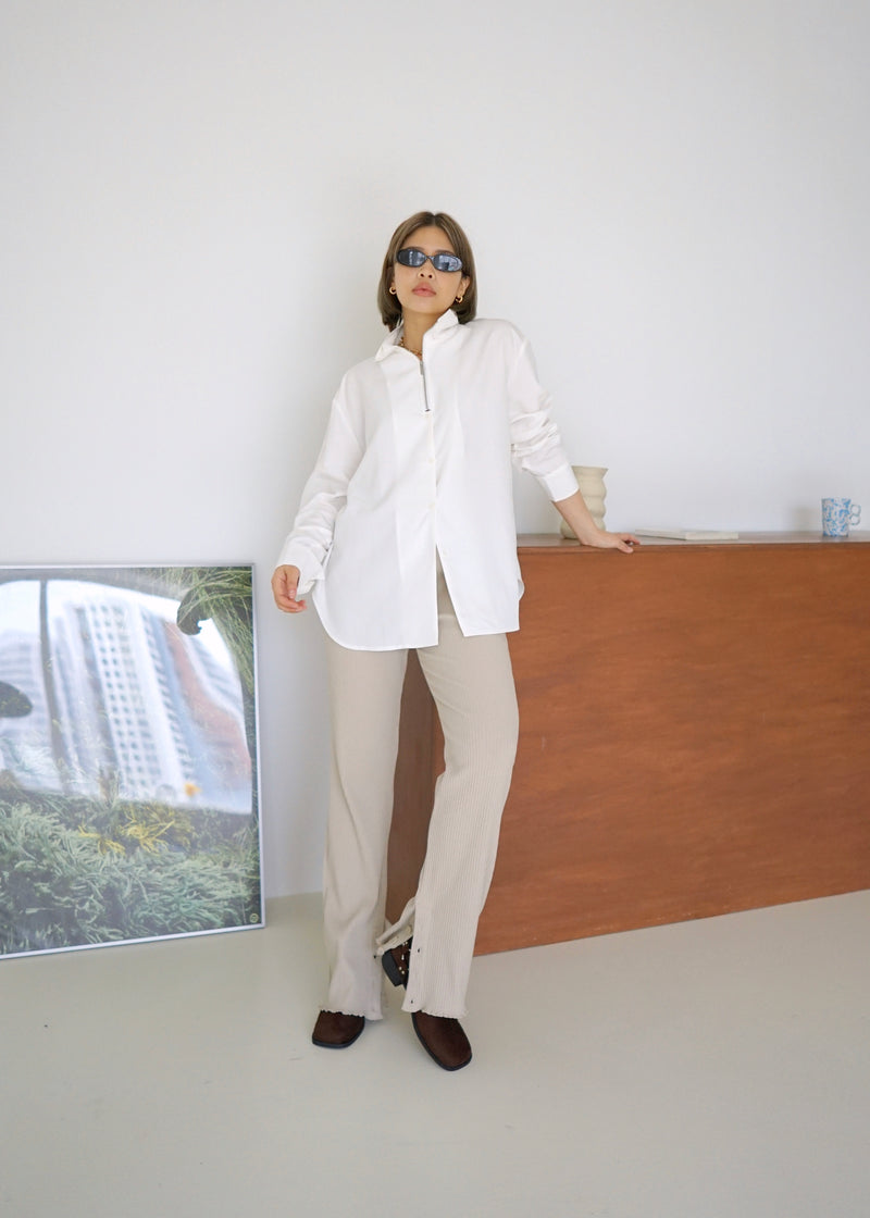 high neck half zip shirt