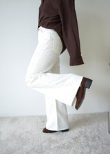 Grid straight jeans
