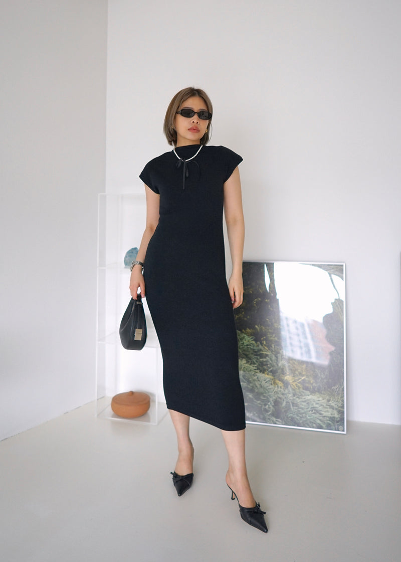 ribbed knit maxi dress