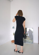 ribbed knit maxi dress
