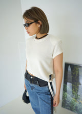 unbalance terry crop top