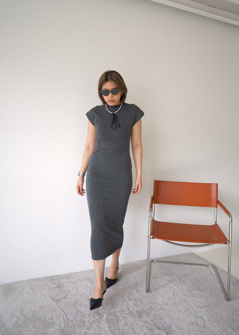 ribbed knit maxi dress