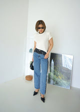 unbalance terry crop top