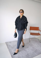 pleated waist oversized shirt