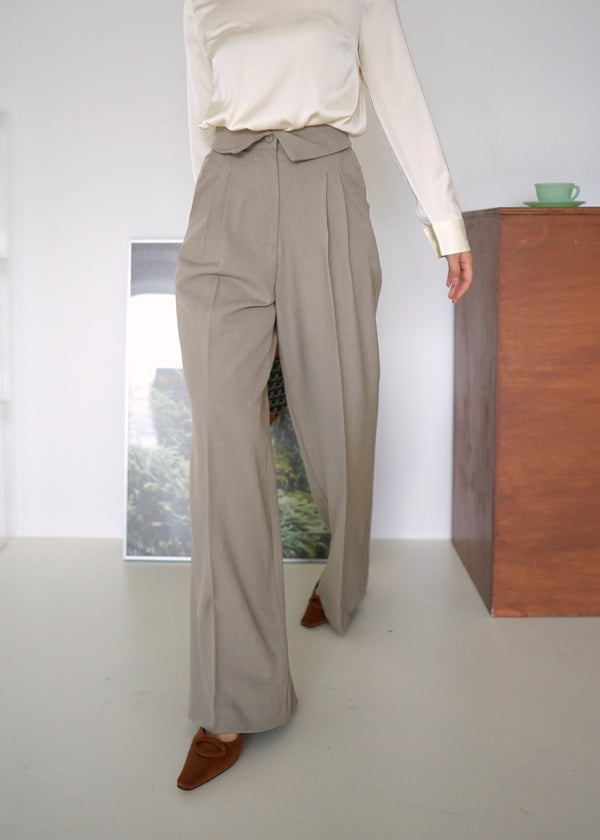 fold-over highrise trousers
