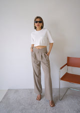 criss cross pleated trousers