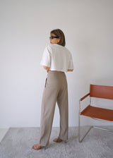 criss cross pleated trousers