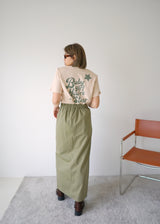 zip up pocket long skirt