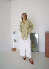 zip up pocket long skirt