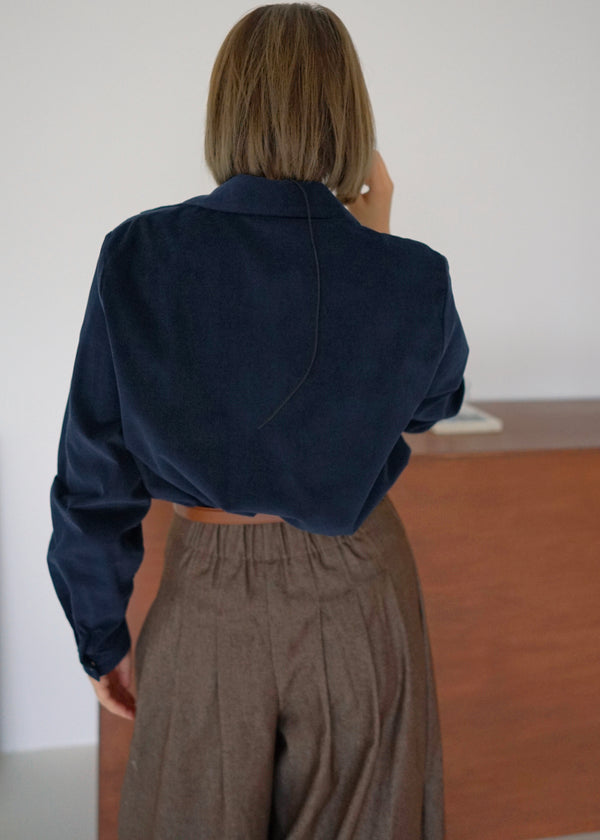 corduroy slim shirt