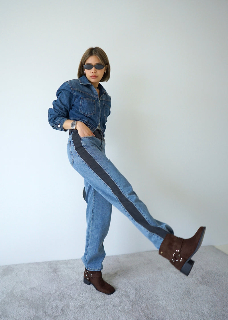2 tone slim jeans