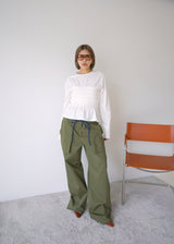 double waistband cargo pants