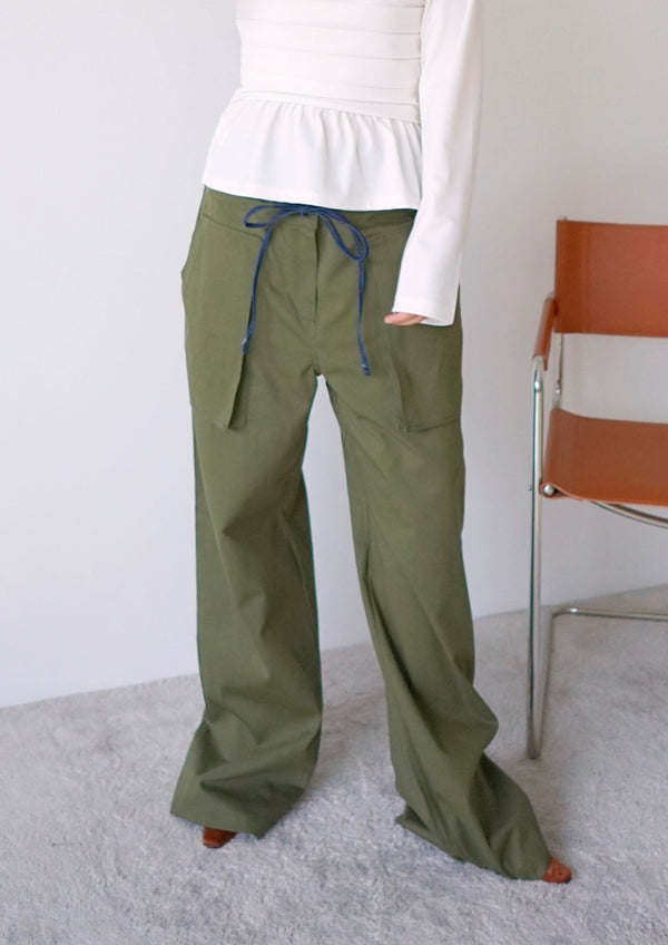 double waistband cargo pants