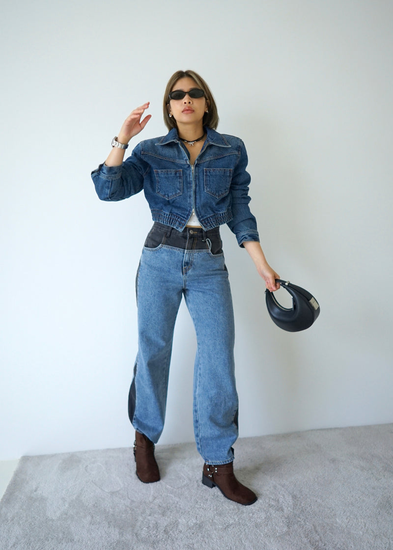 2 tone slim jeans