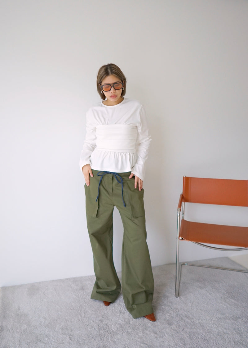double waistband cargo pants