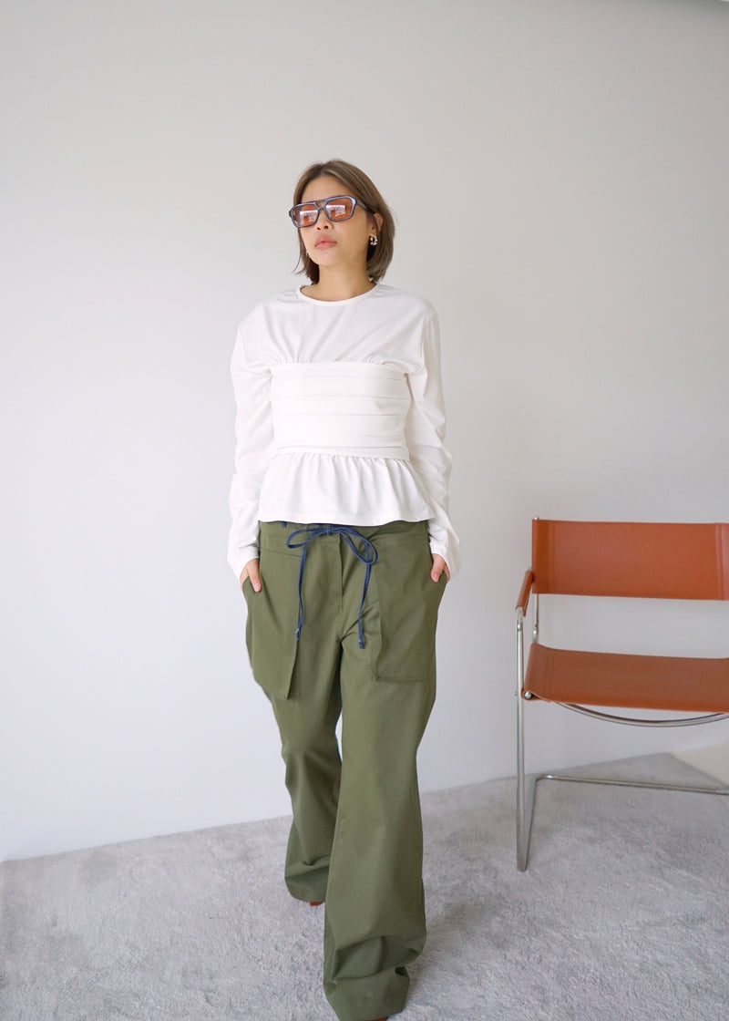 double waistband cargo pants