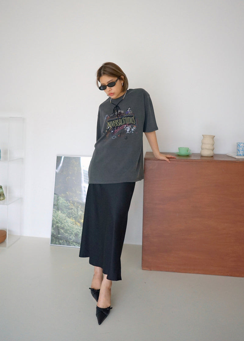 shasha satin maxi skirt