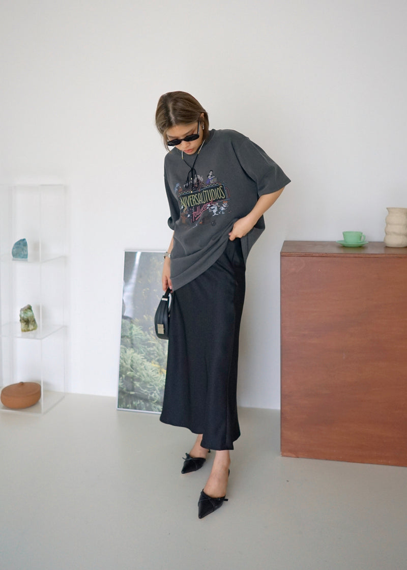 shasha satin maxi skirt