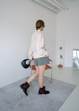 contrast collar initial polo top