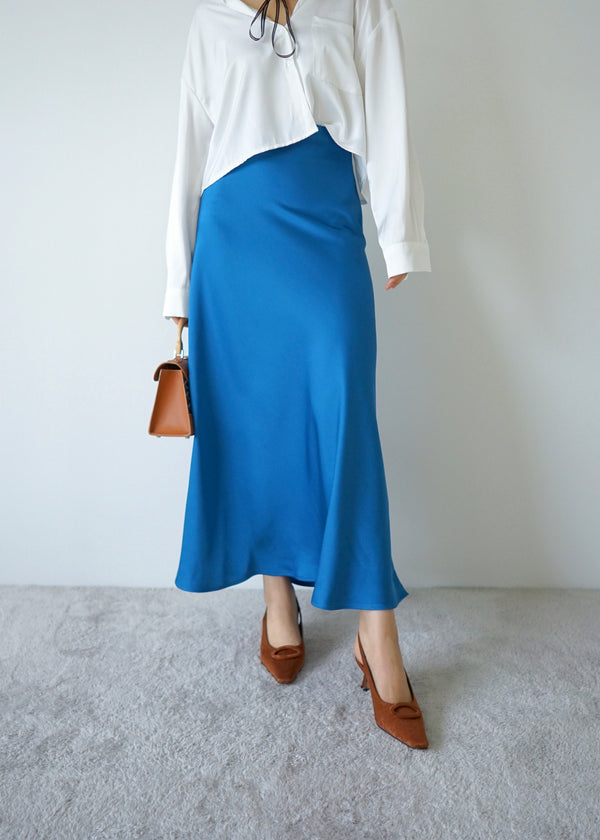 shasha satin maxi skirt